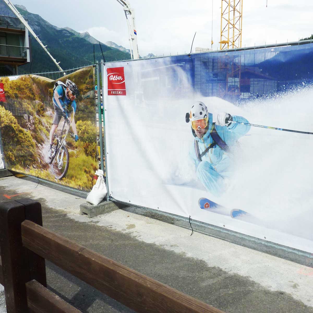 Werbebanner Bauzaunblenden