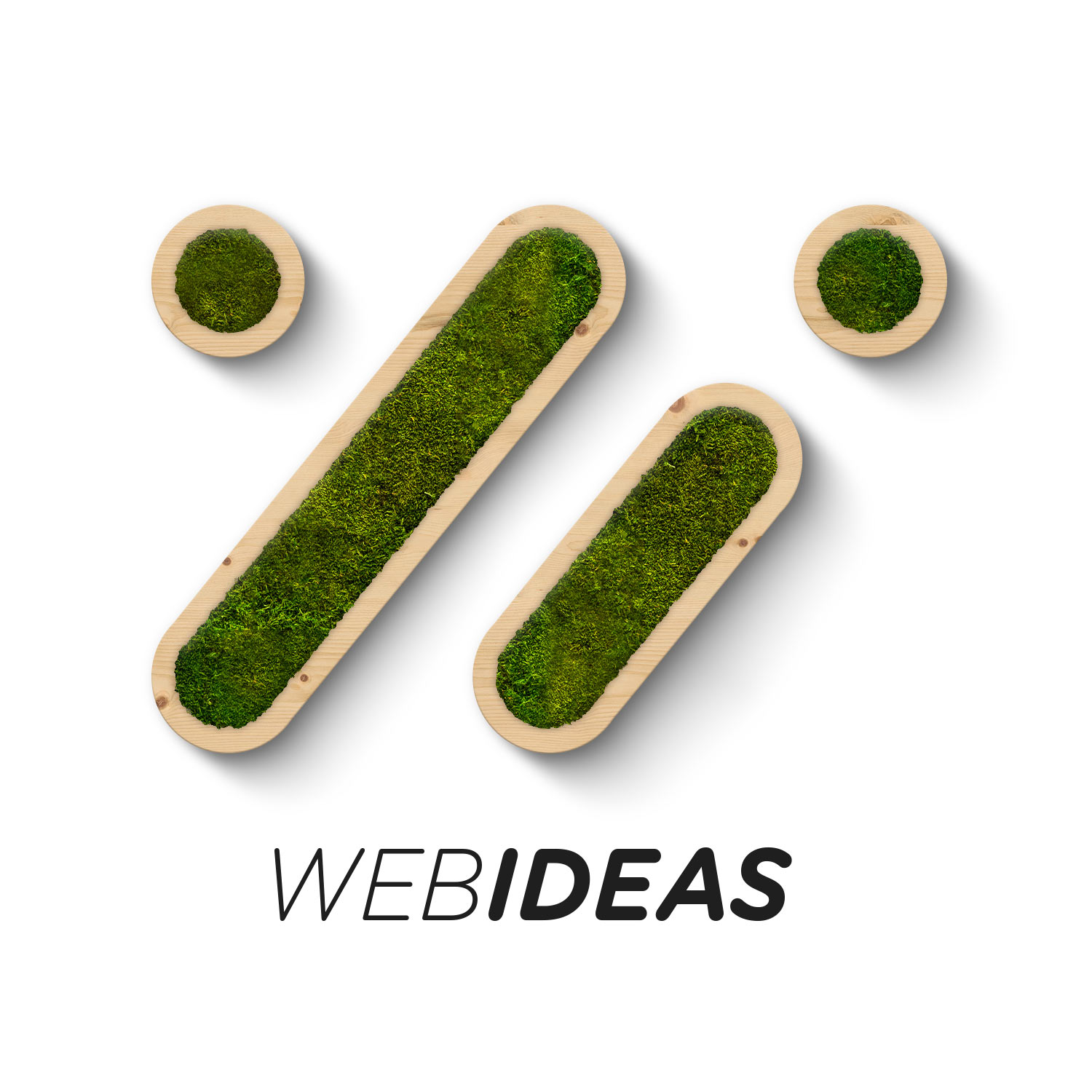 Waldmoos Logos / Schriften - Zirbe - mit Rahmen